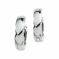 14K White 12mm Hinged Earrings